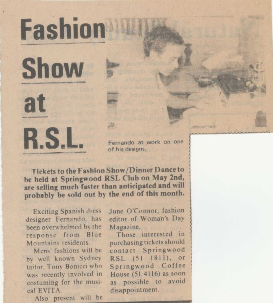 Fashion show at R.S.L
