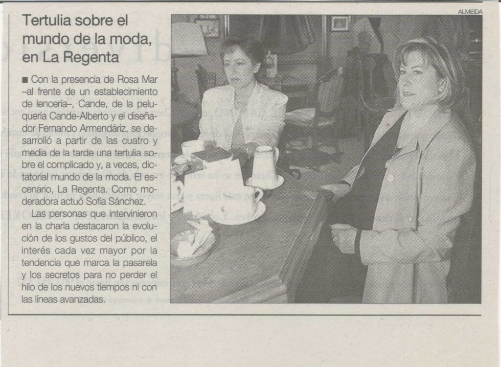 tertulia sobre el mundo de la moda