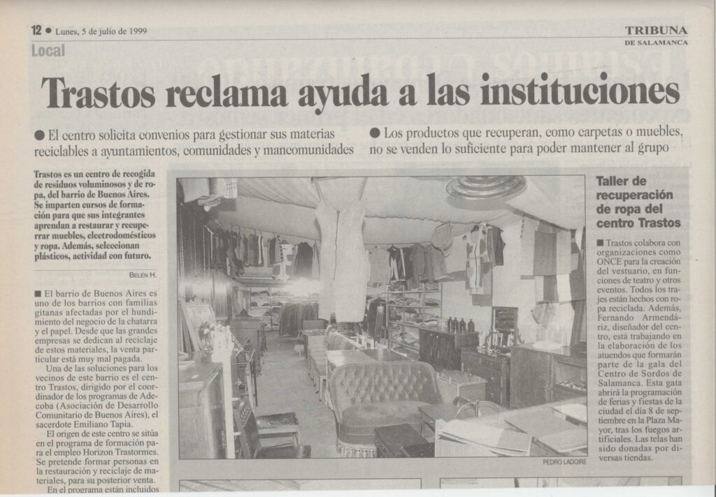 Trastos reclama ayuda a las instituciones
