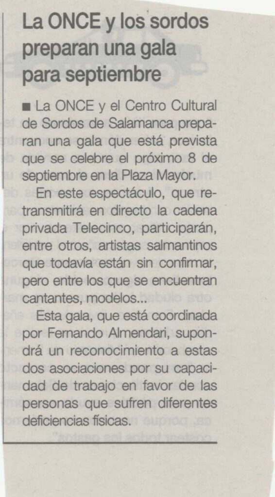 Gala de La ONCE y los sordos