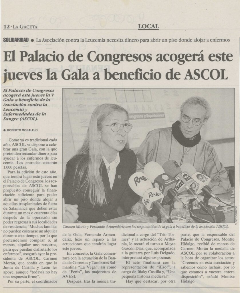 gala en beneficio de ASCOL
