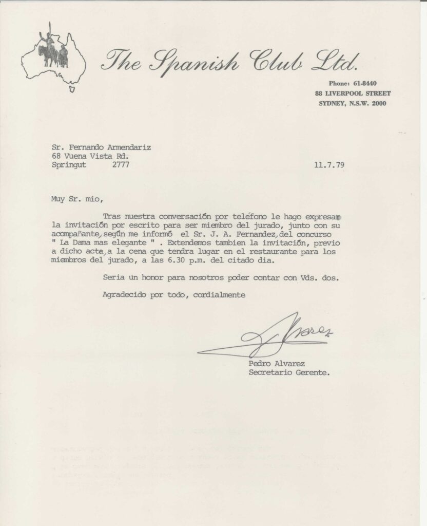 Carta hacia fernando(El club español